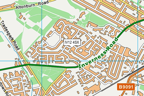 IV12 4SX map - OS VectorMap District (Ordnance Survey) IV12 4SX map - OS VectorMap District (Ordnance Survey)