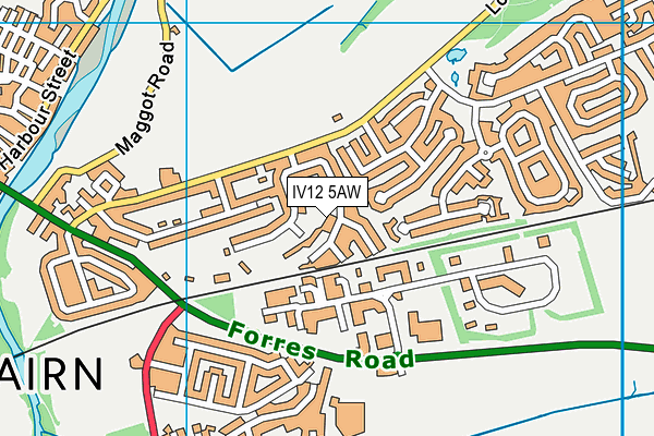 IV12 5AW map - OS VectorMap District (Ordnance Survey)