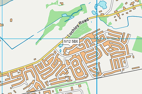 IV12 5BX map - OS VectorMap District (Ordnance Survey)