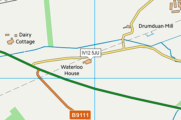 IV12 5JU map - OS VectorMap District (Ordnance Survey)