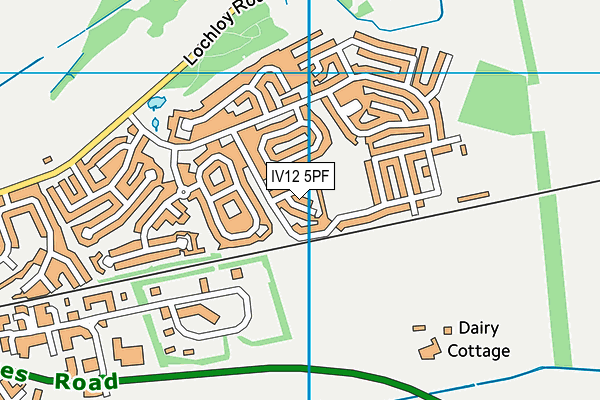IV12 5PF map - OS VectorMap District (Ordnance Survey)