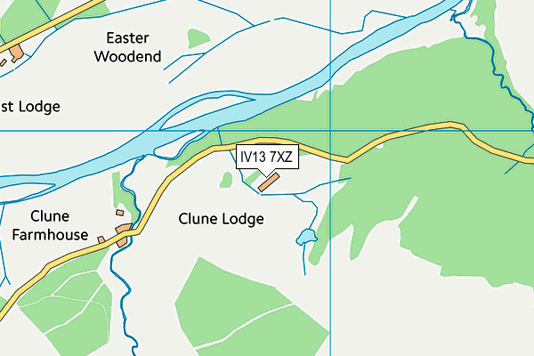 IV13 7XZ map - OS VectorMap District (Ordnance Survey)