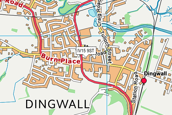 IV15 9ST map - OS VectorMap District (Ordnance Survey)