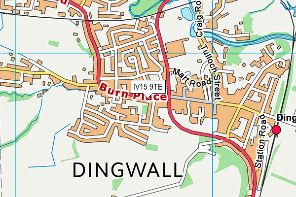 IV15 9TE map - OS VectorMap District (Ordnance Survey) IV15 9TE map - OS VectorMap District (Ordnance Survey)