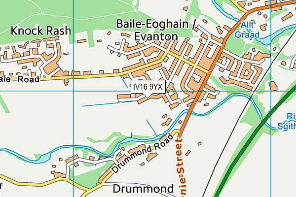 IV16 9YX map - OS VectorMap District (Ordnance Survey) IV16 9YX map - OS VectorMap District (Ordnance Survey)