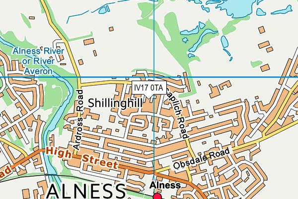 IV17 0TA map - OS VectorMap District (Ordnance Survey) IV17 0TA map - OS VectorMap District (Ordnance Survey)