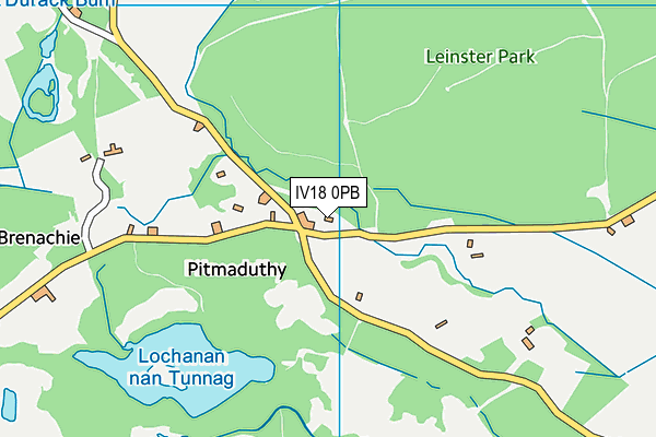 IV18 0PB map - OS VectorMap District (Ordnance Survey)