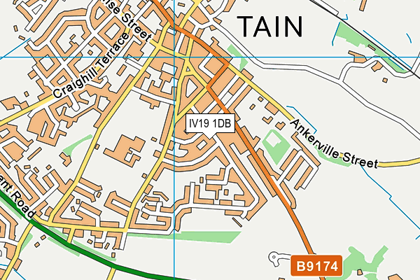 IV19 1DB map - OS VectorMap District (Ordnance Survey)