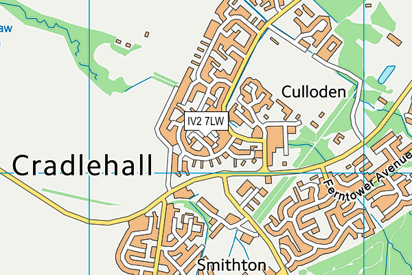 IV2 7LW map - OS VectorMap District (Ordnance Survey)