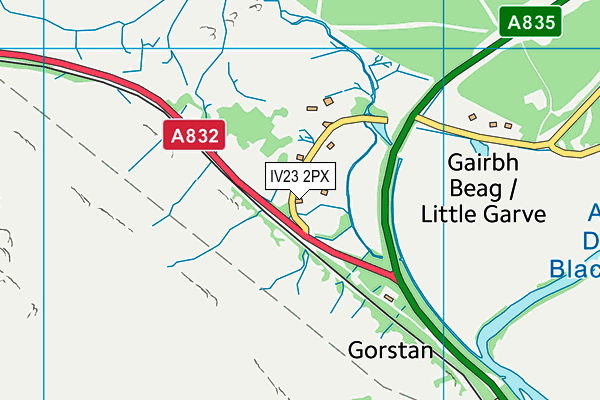 IV23 2PX map - OS VectorMap District (Ordnance Survey)