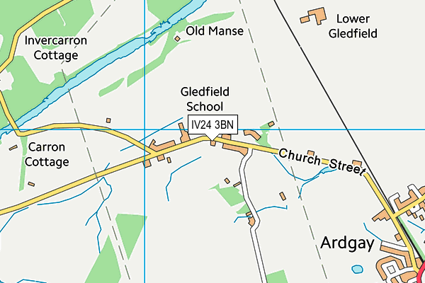 IV24 3BN map - OS VectorMap District (Ordnance Survey)