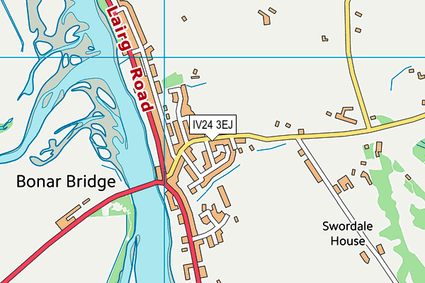 IV24 3EJ map - OS VectorMap District (Ordnance Survey)