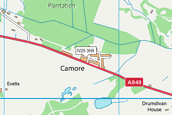 IV25 3HX map - OS VectorMap District (Ordnance Survey) IV25 3HX map - OS VectorMap District (Ordnance Survey)