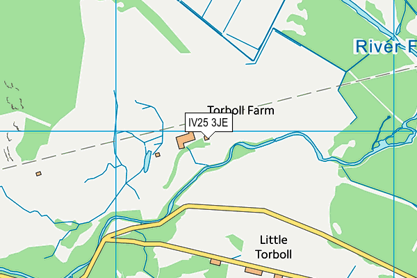 IV25 3JE map - OS VectorMap District (Ordnance Survey)