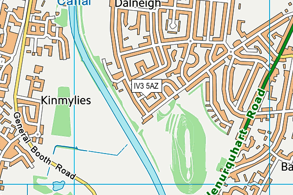 IV3 5AZ map - OS VectorMap District (Ordnance Survey)