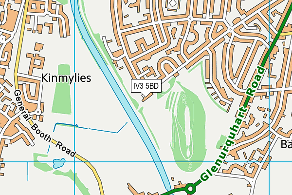 IV3 5BD map - OS VectorMap District (Ordnance Survey)