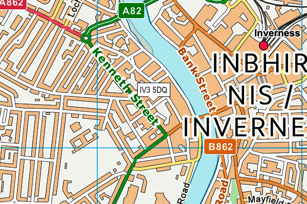 IV3 5DQ map - OS VectorMap District (Ordnance Survey)