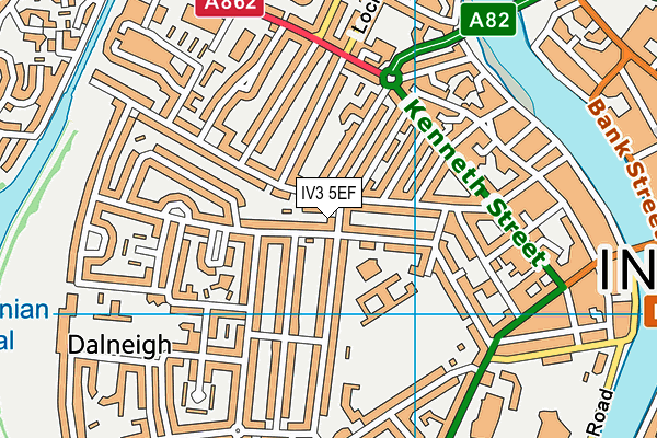 IV3 5EF map - OS VectorMap District (Ordnance Survey)