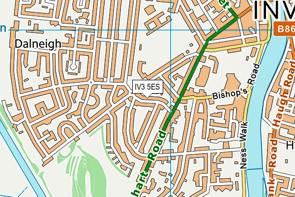 IV3 5ES map - OS VectorMap District (Ordnance Survey) IV3 5ES map - OS VectorMap District (Ordnance Survey)