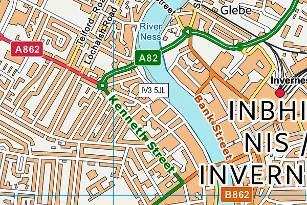IV3 5JL map - OS VectorMap District (Ordnance Survey)
