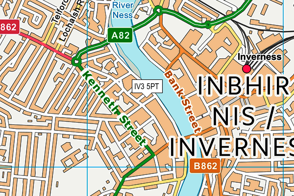 IV3 5PT map - OS VectorMap District (Ordnance Survey) IV3 5PT map - OS VectorMap District (Ordnance Survey)