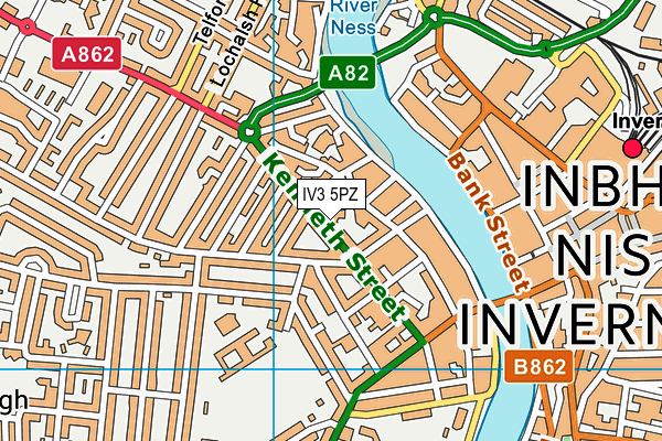 IV3 5PZ map - OS VectorMap District (Ordnance Survey) IV3 5PZ map - OS VectorMap District (Ordnance Survey)