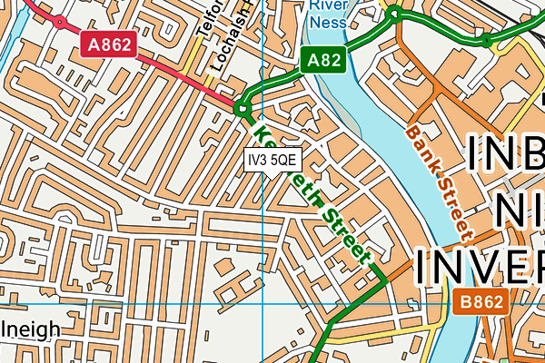 IV3 5QE map - OS VectorMap District (Ordnance Survey) IV3 5QE map - OS VectorMap District (Ordnance Survey)