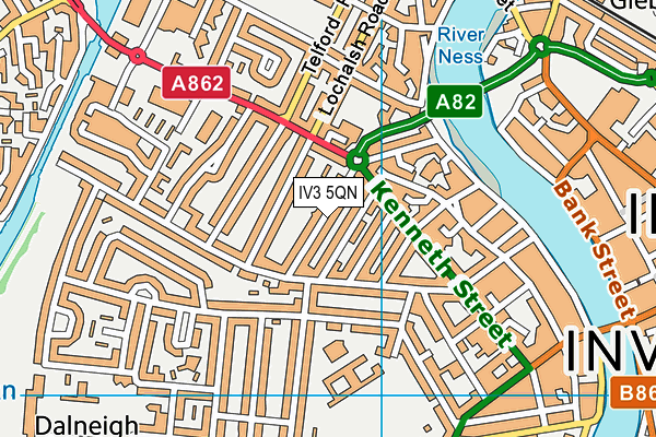 IV3 5QN map - OS VectorMap District (Ordnance Survey) IV3 5QN map - OS VectorMap District (Ordnance Survey)