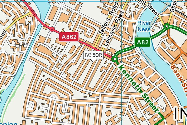 IV3 5QR map - OS VectorMap District (Ordnance Survey) IV3 5QR map - OS VectorMap District (Ordnance Survey)
