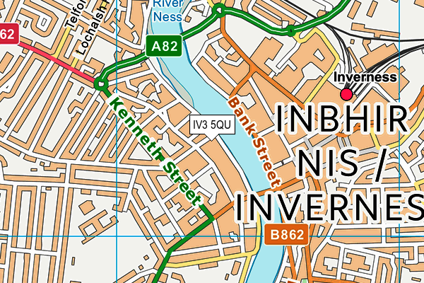 IV3 5QU map - OS VectorMap District (Ordnance Survey)