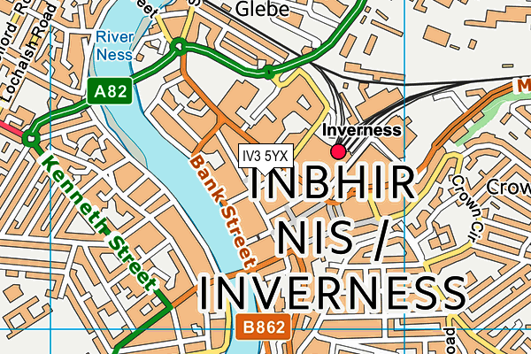 IV3 5YX map - OS VectorMap District (Ordnance Survey) IV3 5YX map - OS VectorMap District (Ordnance Survey)