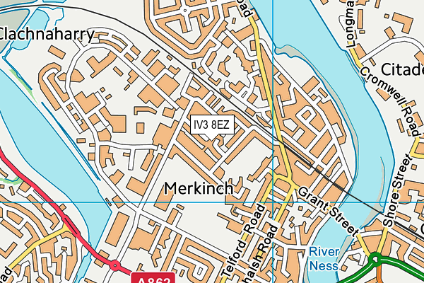 IV3 8EZ map - OS VectorMap District (Ordnance Survey) IV3 8EZ map - OS VectorMap District (Ordnance Survey)
