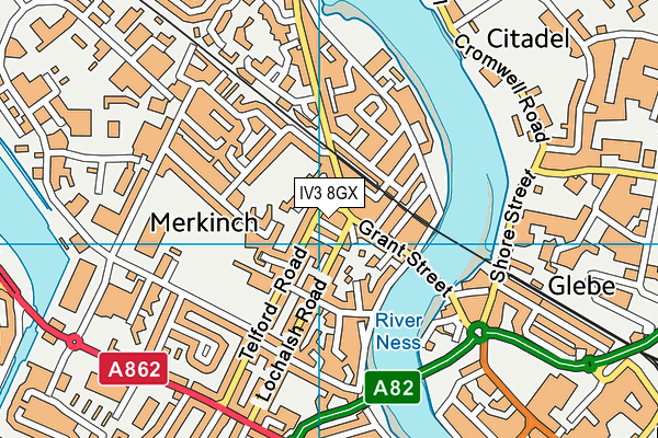 IV3 8GX map - OS VectorMap District (Ordnance Survey) IV3 8GX map - OS VectorMap District (Ordnance Survey)