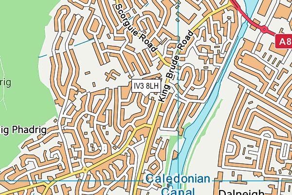 IV3 8LH map - OS VectorMap District (Ordnance Survey) IV3 8LH map - OS VectorMap District (Ordnance Survey)