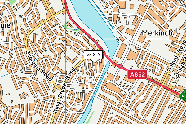 IV3 8LY map - OS VectorMap District (Ordnance Survey) IV3 8LY map - OS VectorMap District (Ordnance Survey)