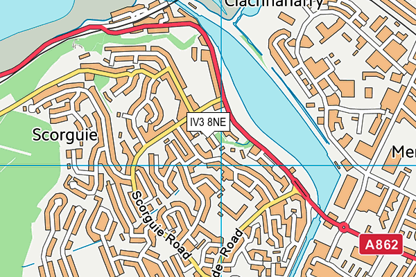 IV3 8NE map - OS VectorMap District (Ordnance Survey) IV3 8NE map - OS VectorMap District (Ordnance Survey)