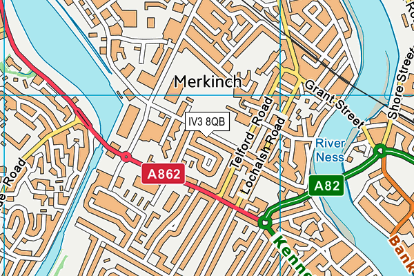 IV3 8QB map - OS VectorMap District (Ordnance Survey) IV3 8QB map - OS VectorMap District (Ordnance Survey)