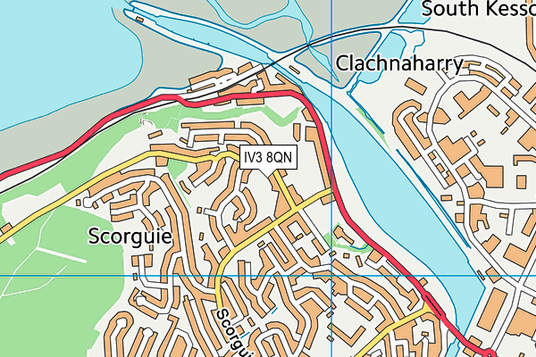 IV3 8QN map - OS VectorMap District (Ordnance Survey) IV3 8QN map - OS VectorMap District (Ordnance Survey)