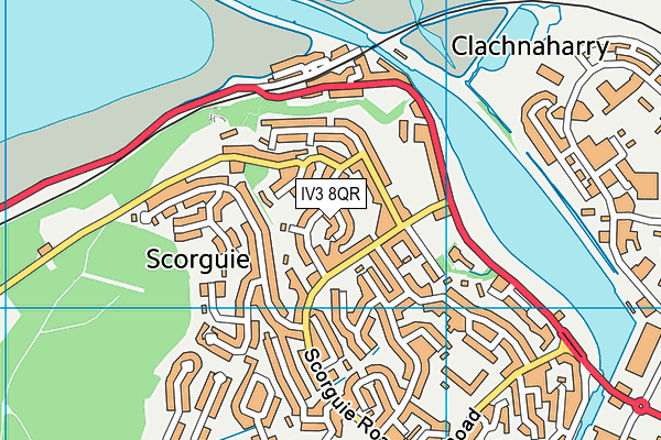 IV3 8QR map - OS VectorMap District (Ordnance Survey) IV3 8QR map - OS VectorMap District (Ordnance Survey)