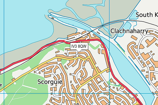 IV3 8QW map - OS VectorMap District (Ordnance Survey) IV3 8QW map - OS VectorMap District (Ordnance Survey)