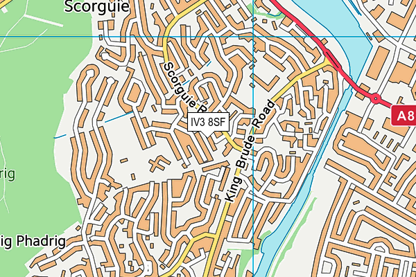IV3 8SF map - OS VectorMap District (Ordnance Survey) IV3 8SF map - OS VectorMap District (Ordnance Survey)