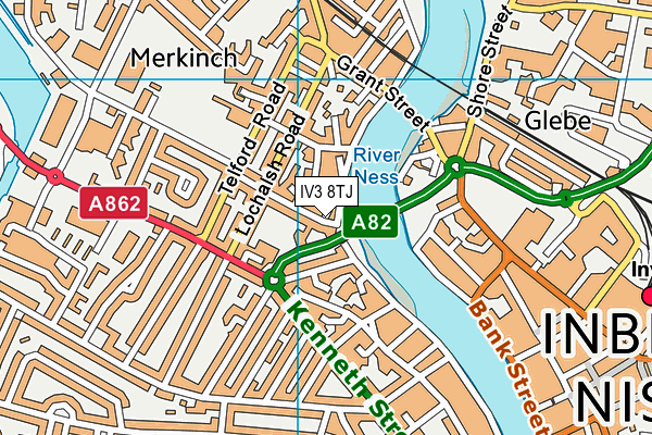 IV3 8TJ map - OS VectorMap District (Ordnance Survey) IV3 8TJ map - OS VectorMap District (Ordnance Survey)