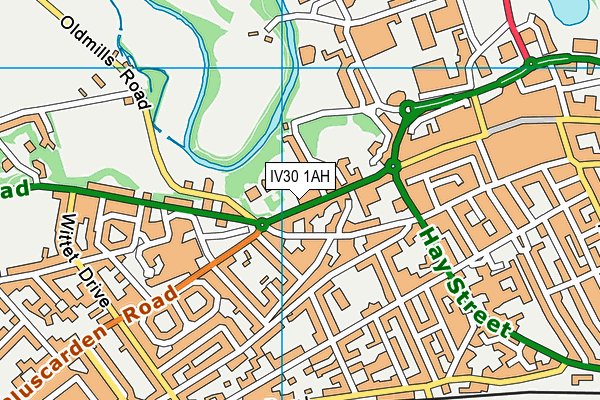 IV30 1AH map - OS VectorMap District (Ordnance Survey) IV30 1AH map - OS VectorMap District (Ordnance Survey)