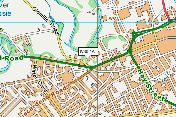 IV30 1AJ map - OS VectorMap District (Ordnance Survey)