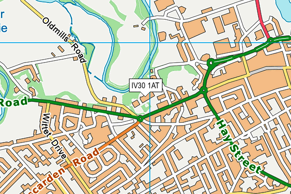 IV30 1AT map - OS VectorMap District (Ordnance Survey)