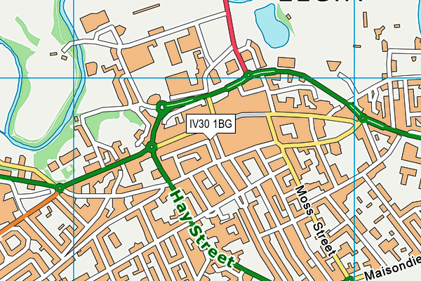 IV30 1BG map - OS VectorMap District (Ordnance Survey) IV30 1BG map - OS VectorMap District (Ordnance Survey)