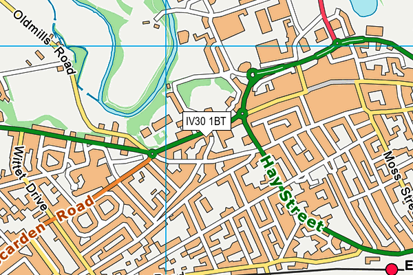 IV30 1BT map - OS VectorMap District (Ordnance Survey) IV30 1BT map - OS VectorMap District (Ordnance Survey)