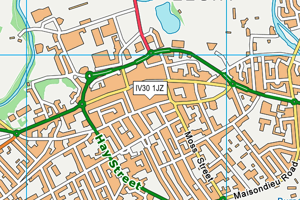 IV30 1JZ map - OS VectorMap District (Ordnance Survey)