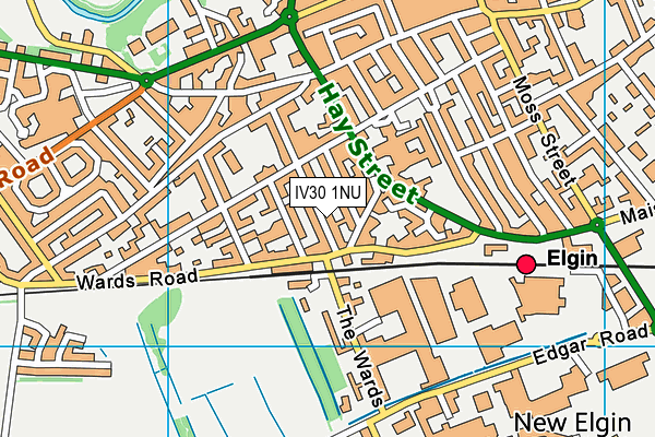 IV30 1NU map - OS VectorMap District (Ordnance Survey) IV30 1NU map - OS VectorMap District (Ordnance Survey)