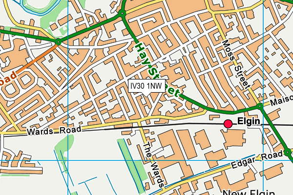 IV30 1NW map - OS VectorMap District (Ordnance Survey) IV30 1NW map - OS VectorMap District (Ordnance Survey)